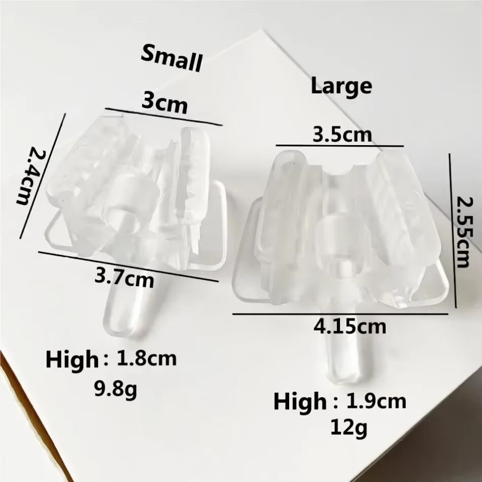 Dental Autoclavable Bite Block Clear Mouth Prop Holding Saliva Ejector Suction