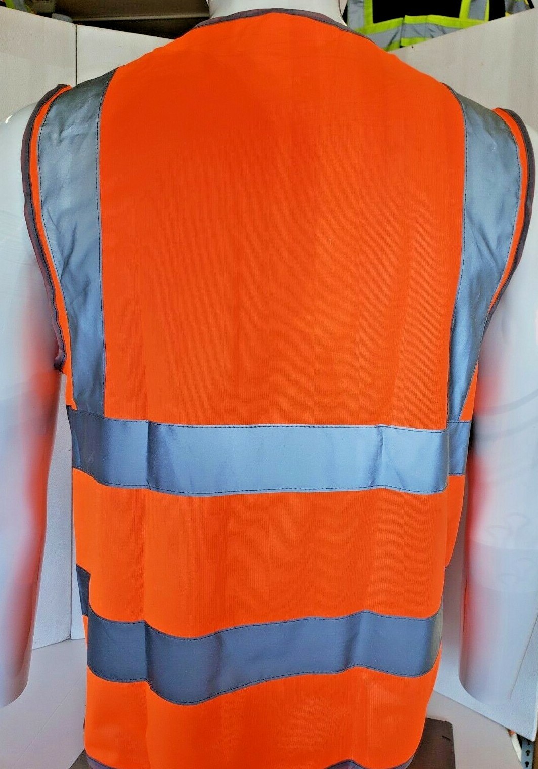 Class 2 Hi Visibility Reflective Orange Safety Vest (Small to 2XL)
