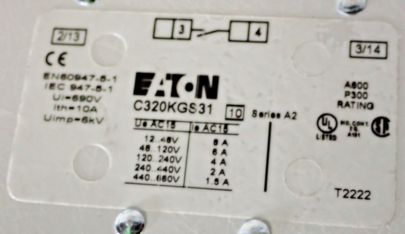 Eaton AN19KN0 Size 3 90 Amp 600VAC Starter w/ 9-2756-1 120V Coil TESTED S1023
