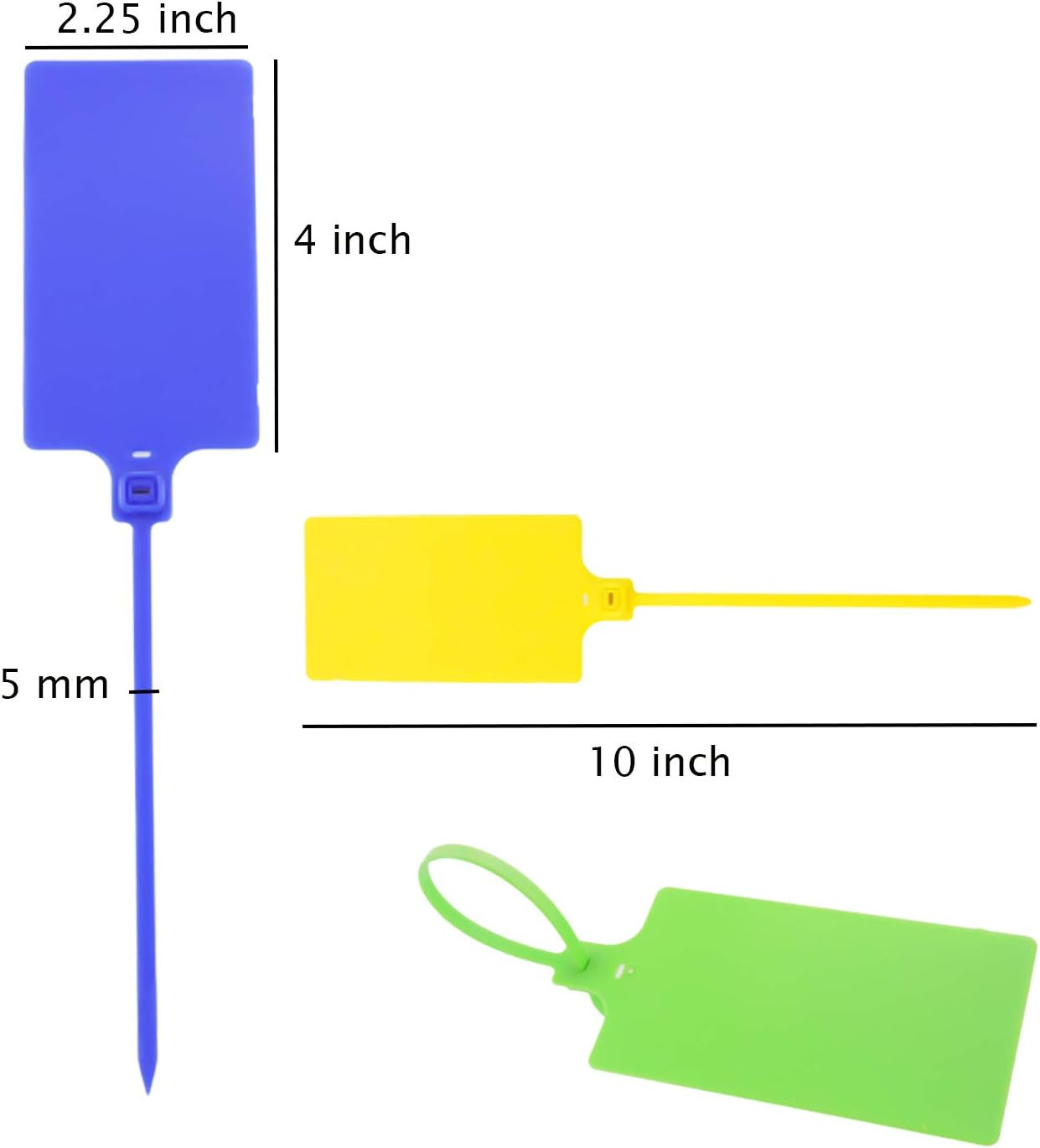 60 PCS Plastic Shipping Tags, 2.3″ X 4″, Mixed 6 Colors | Large Waterproof Blank