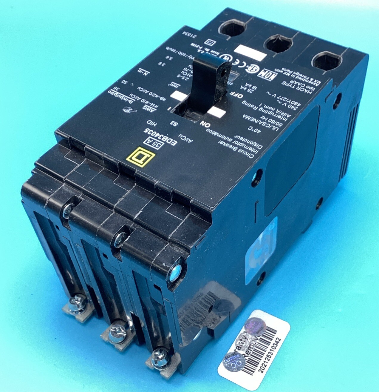 New Circuit Breaker Square D EDB34035 35 Amp 3 Pole 480Y/277V