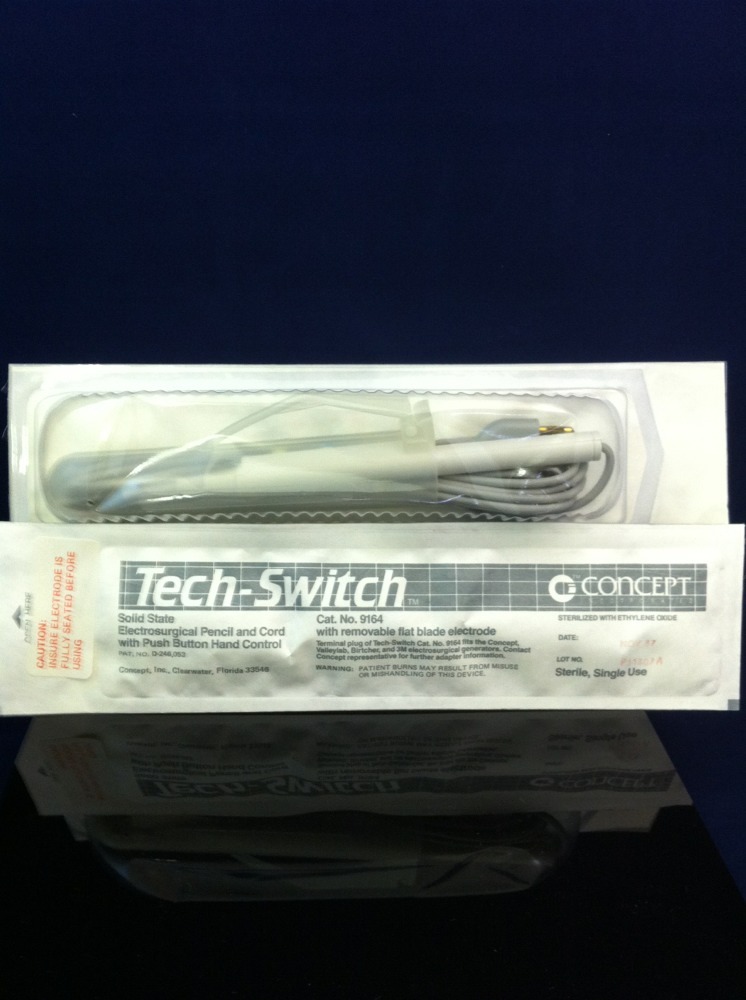 CONCEPT Tech-Switch Electrosurgical Pencil Cord Plug Rem. Blade Electrode 9164