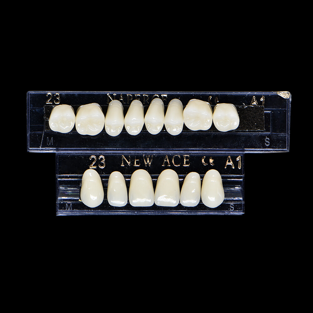 168Pc Dental Acrylic Resin False Teeth 23# Shade A1 Denture Full Upper Lower Set