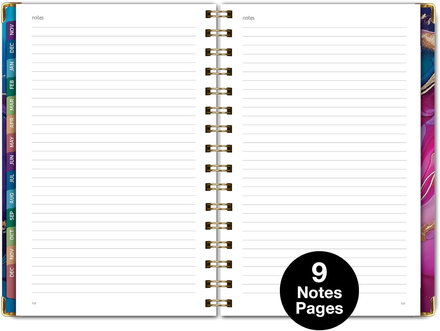 HARDCOVER 2026 Planner, 5.5″x8″: 14 Months (November 2025 – December 2026), Dail