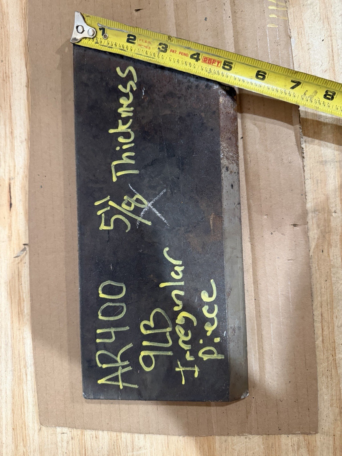Irregular Piece of Abrasive Resistant Steel Plate – AR400 – 5/8” Thickness