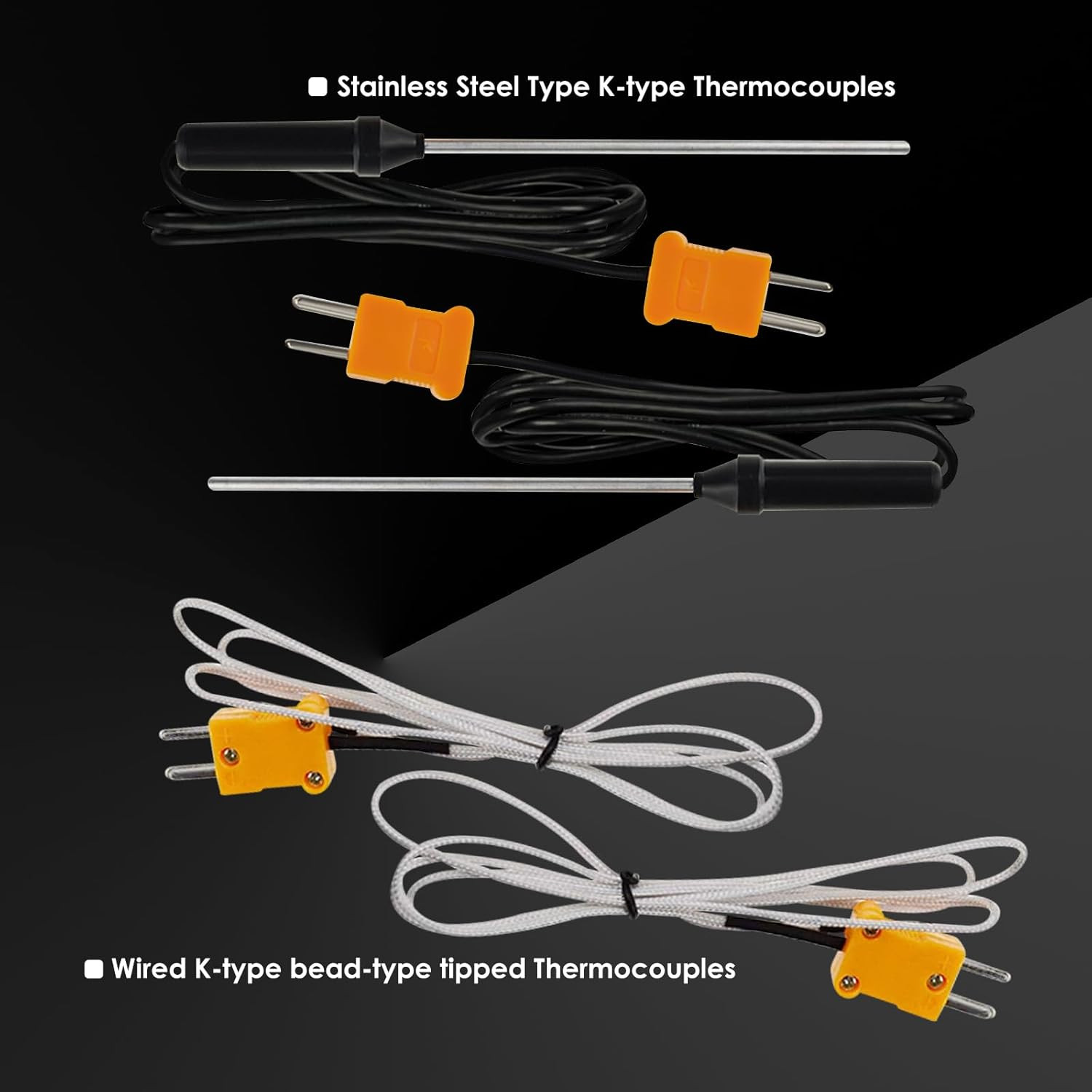 Digital K Type HVAC Thermometer with 4 Thermocouples, MAX/MIN/AVG Temperature Me