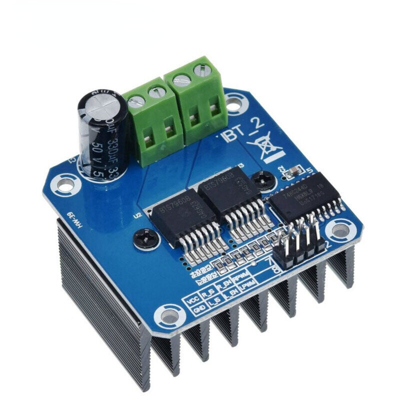 Double BTS7960 43A H-bridge High-power smart car Motor drive module