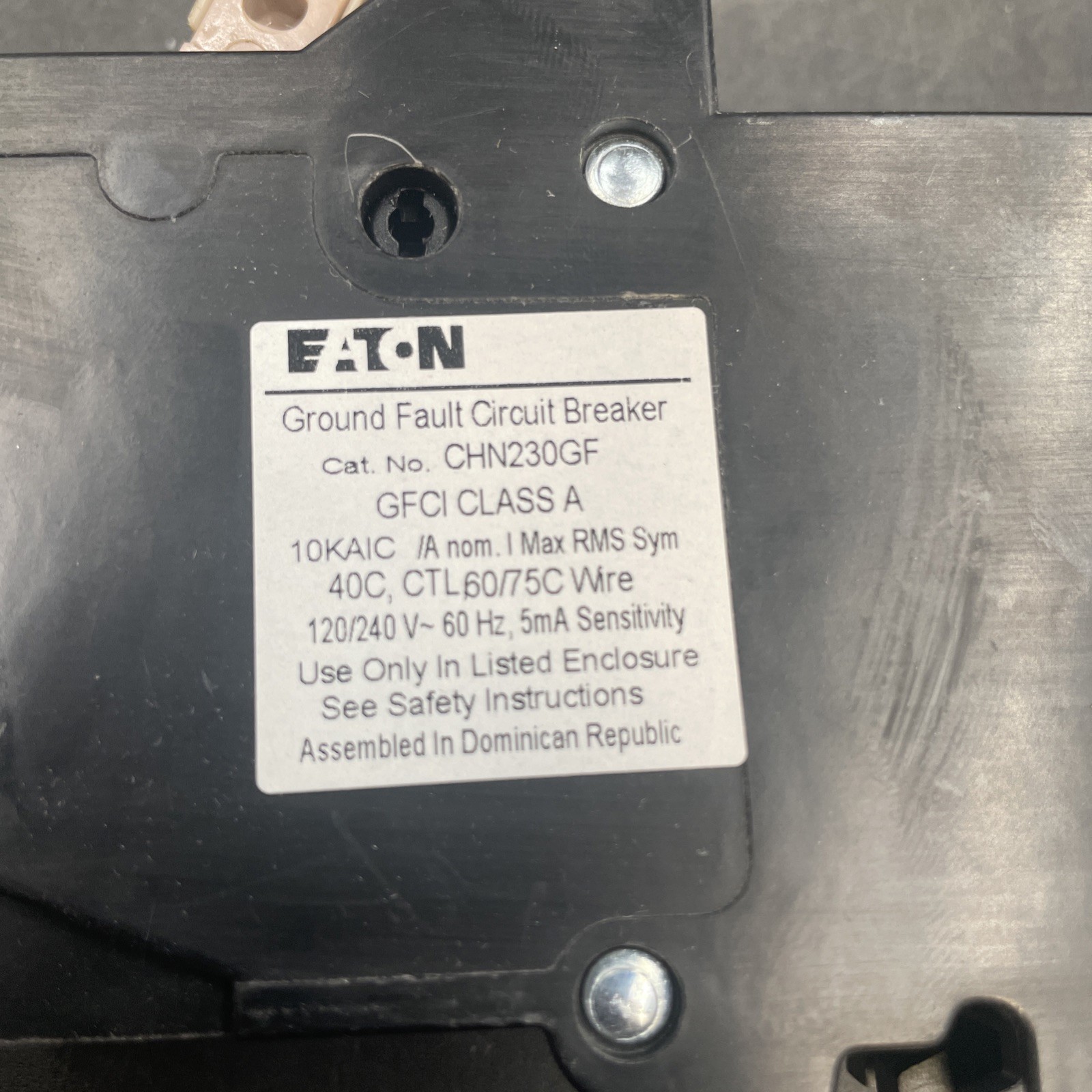 Eaton CHN230GF 30 Amps Two Pole GFCI Ground Fault Circuit Breaker