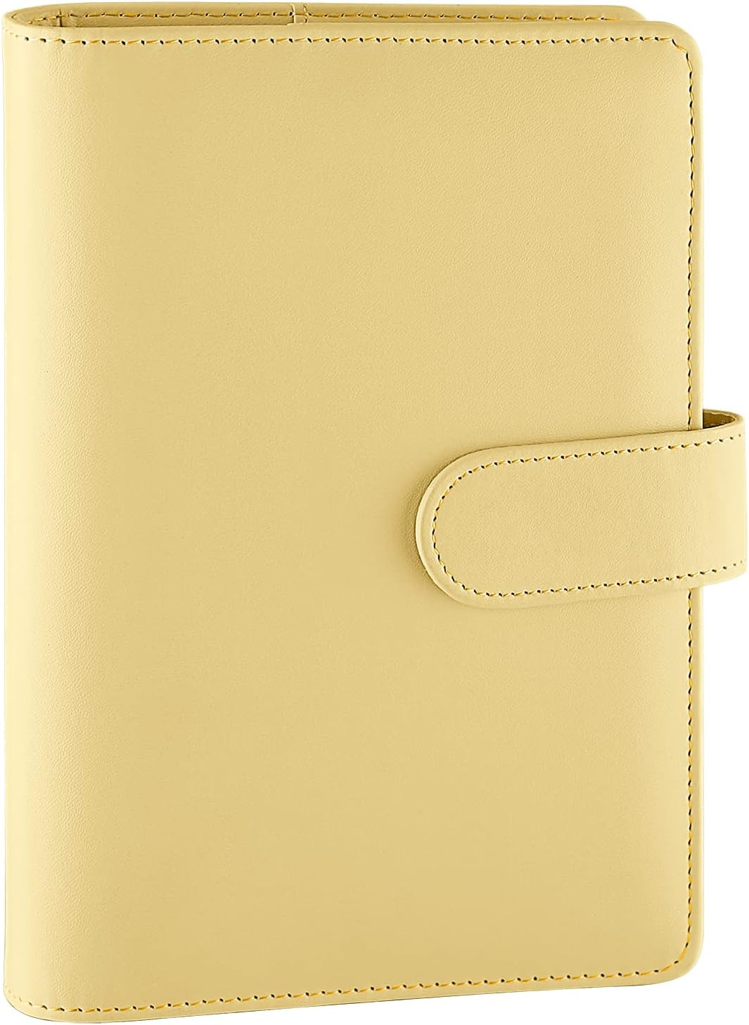 A6 Binder 6 Ring Refillable Notebook Planner Cover for A6 Refill Paper, PU Leath