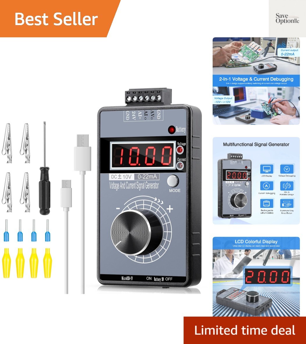 0-10V 0/4-20mA Current Voltage Signal Generator, 4-Digit Display | Interface …