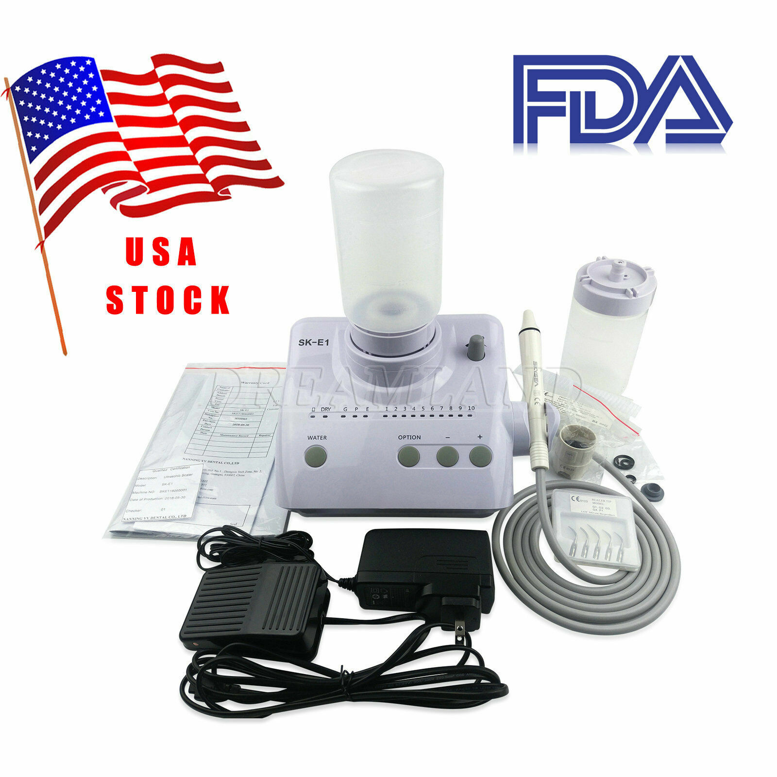 FDA Dental Ultrasonic Scaler Handpiece + 2 Bottles for EMS fit Cavitron