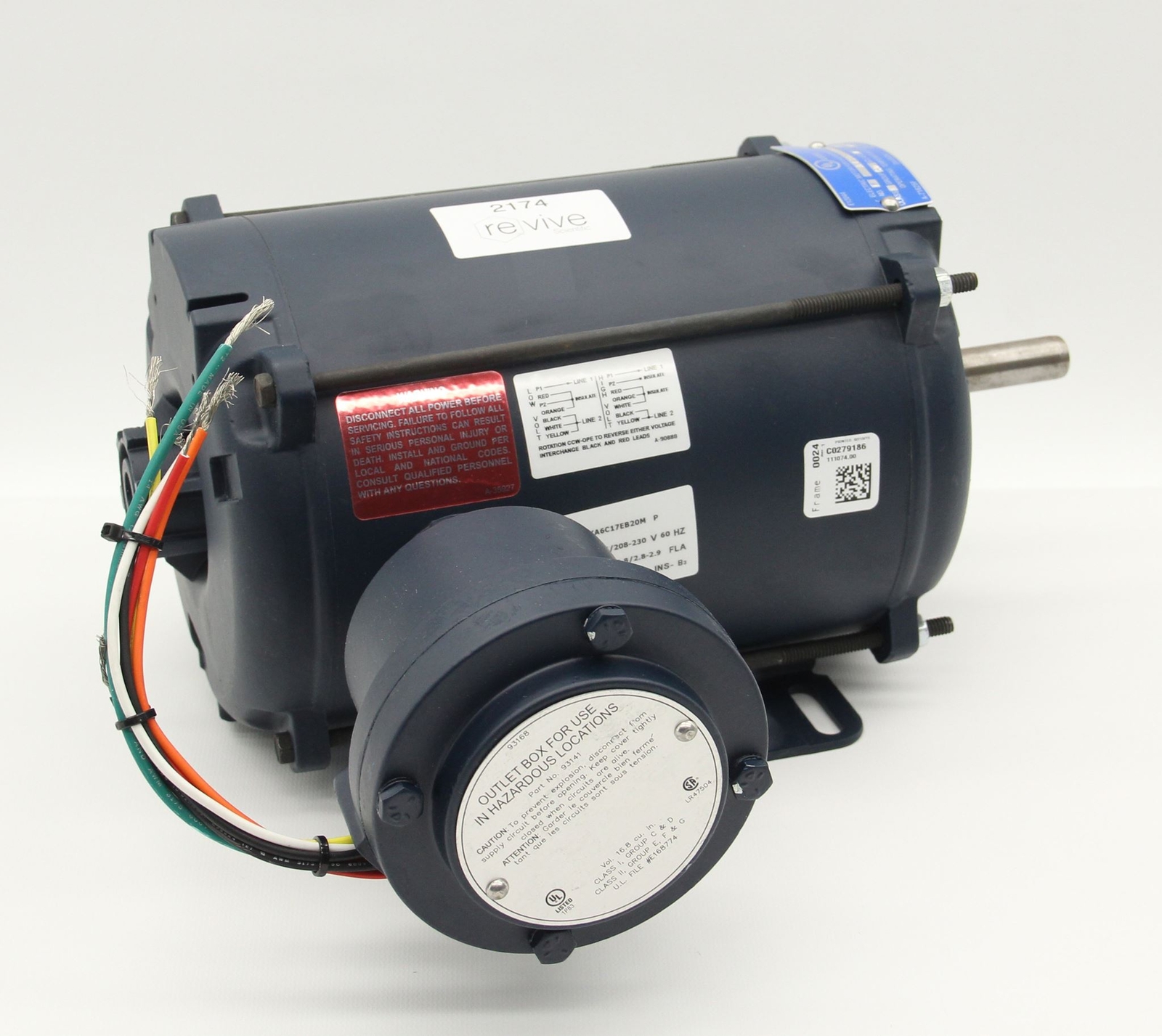 Leeson Electric Explosion Proof Motor 1/3 HP
