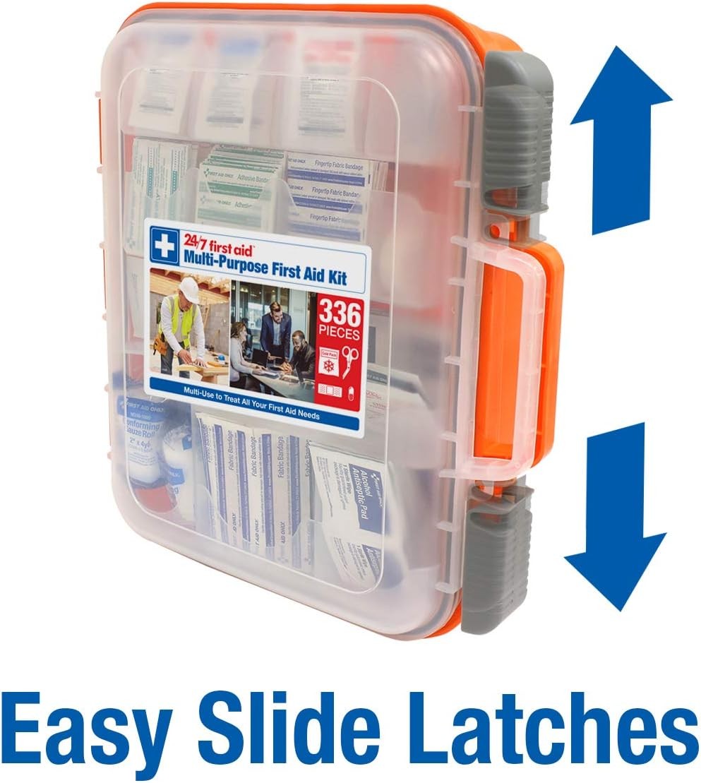 OSHA Compliant 336-Pc First Aid Kit for 100 People, Home/Office/Car
