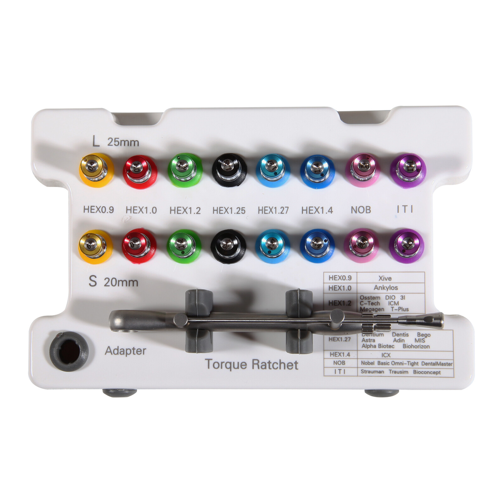 Universal Implant Prosthetic Driver Kit Torque Wrench Manual Screwdriver