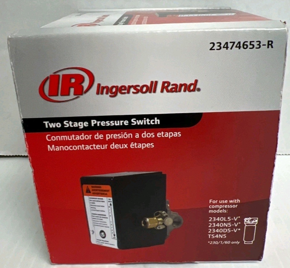 Ingersoll Rand 135-175 PSI Pressure Switch For Two Stage Compressors 23474653-R