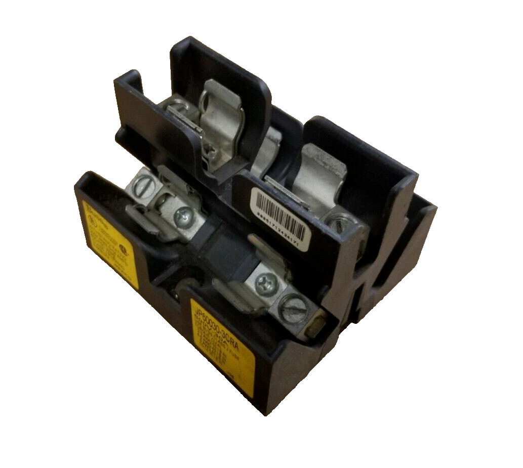 NEW BUSS 30 AMP FUSE HOLDER 600 VAC CLASS J 60/75C WIRE JP60030-3CRA