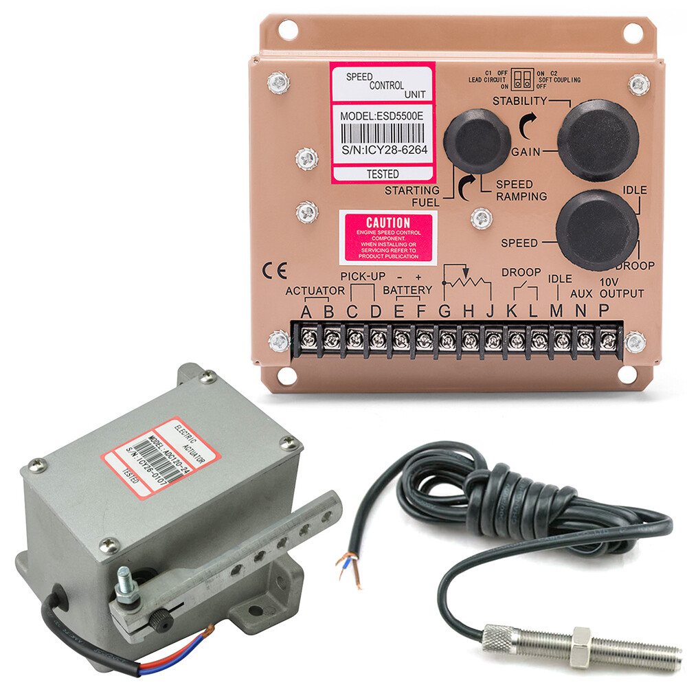 ESD5500E 12/24V Speed Governor Controller & Sensor MSP6729 & ADC120 Actuator