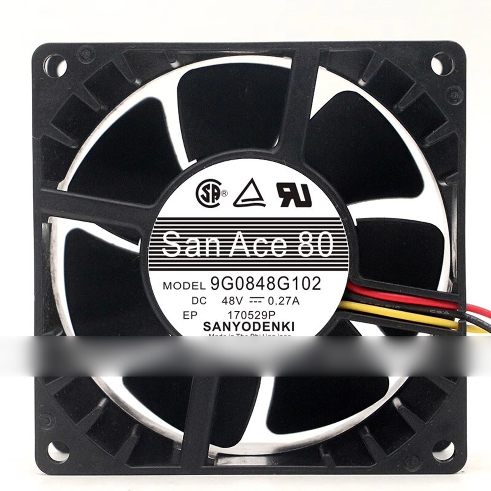 1 PCS New SANYO 9G0848G102 DC48V 0.27A 8038 8CM 3 Wire cooling fan#QW
