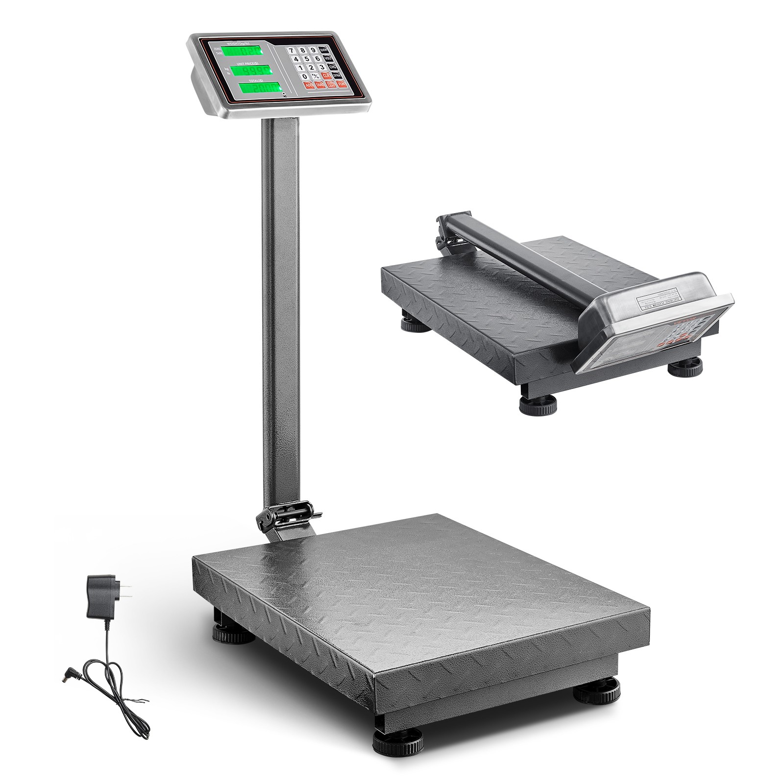 Uimoso 660 lbs / 0.1 Digital Floor Platform Scale for Shipping and Postal Use