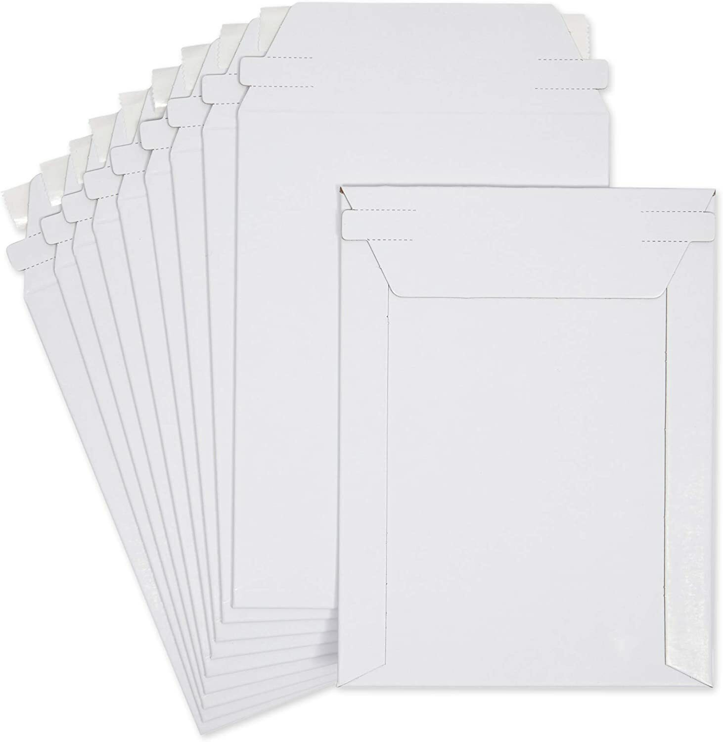 100 – 6″ x 8″ White CD/DVD Photo Ship Flats Cardboard Envelope Mailer Mailers