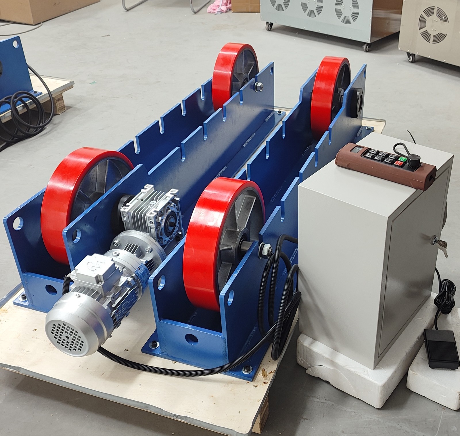 220V Pipe Tank Welding Linkage Roller Rotary Welding Rolls Positioner 6600 LBS