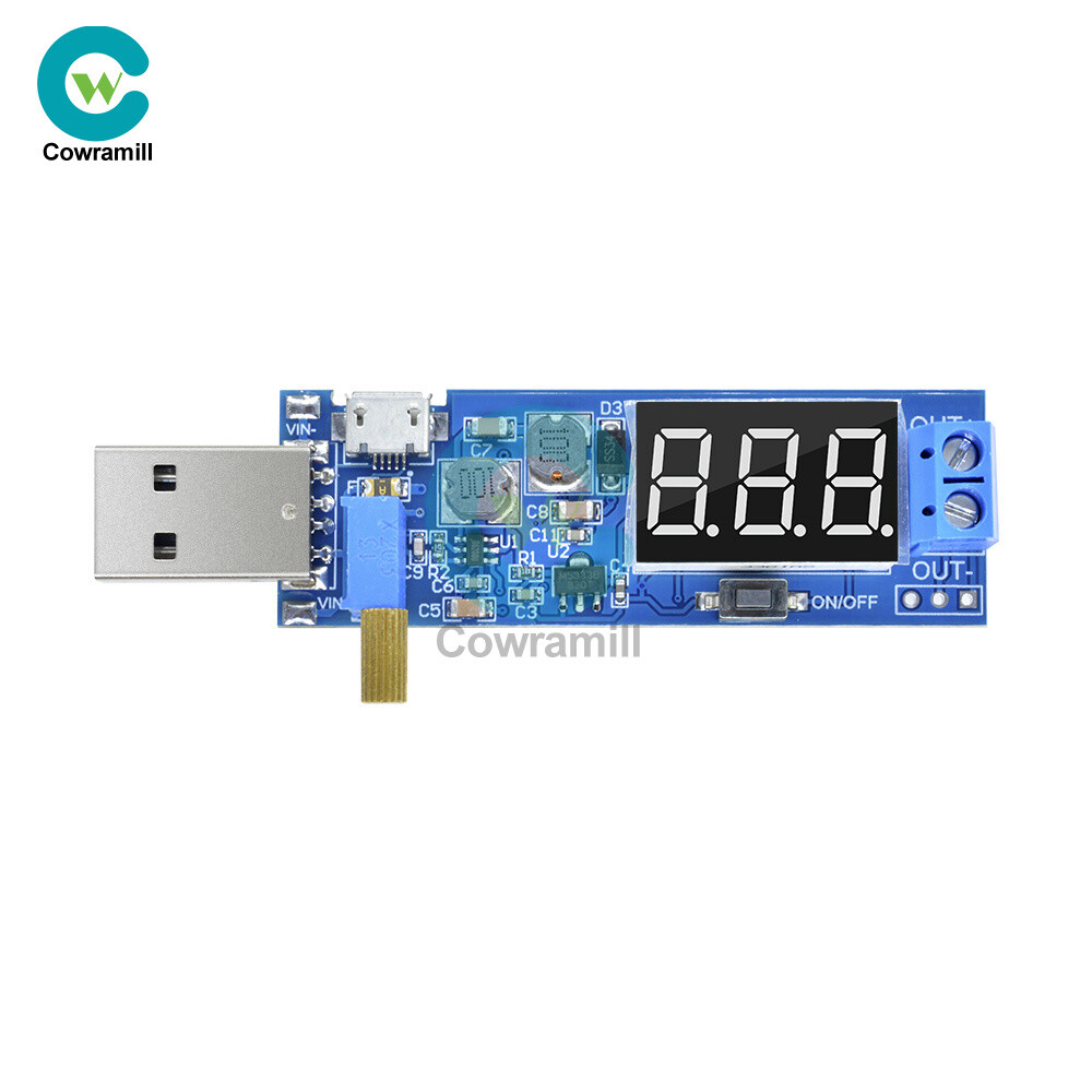 DC-DC 5V to 1.2V-24V USB Step UP/Down Converter Power Supply Module Digital LCD