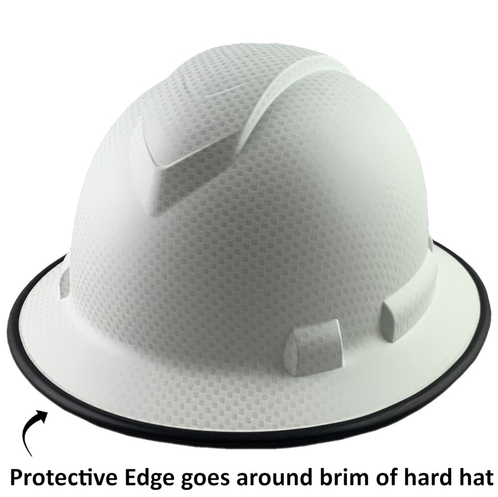 Pyramex Ridgeline Full Brim Hard Hat with 4pt suspension – Matte White Graphite