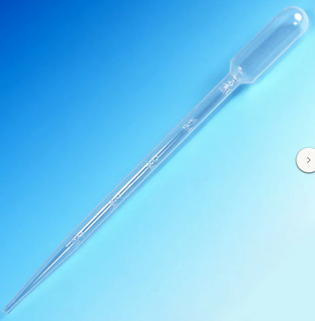 Globe Scientific 137030 5mL Graduated Transfer Pipets 500/Box LDPE 145mm