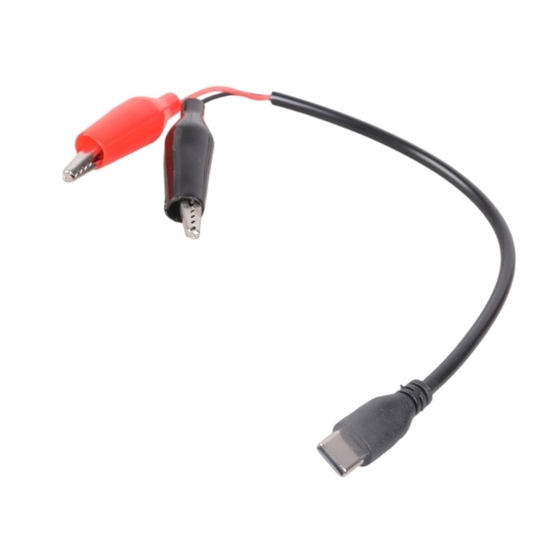 5PCS Practical Type C to Alligator Clip Connection Line Power Output Cable