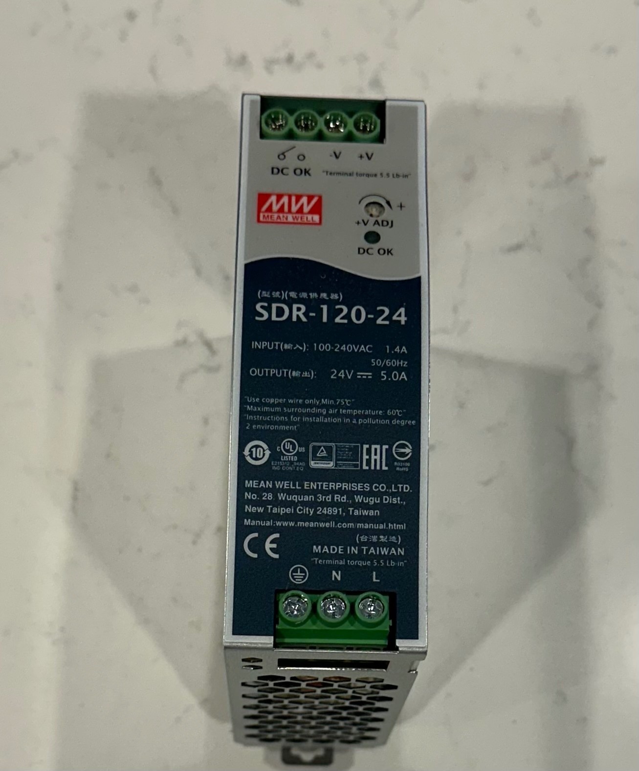 MEAN WELL SDR-120-24 Power Supply