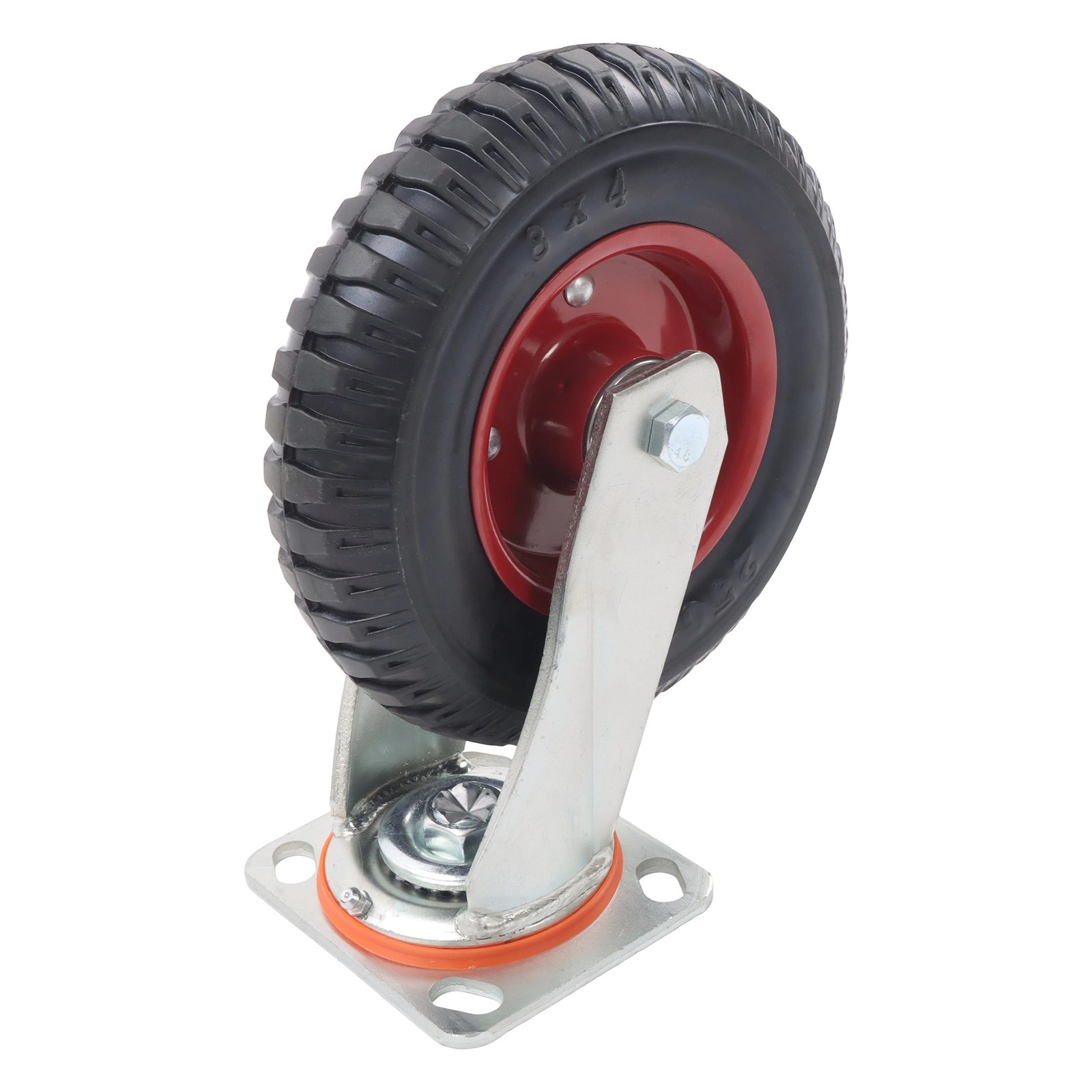 4 Pcs Rubber Wheels 2000lbs Load Capacity Heavy Duty Swivel Caster Wheels 8″