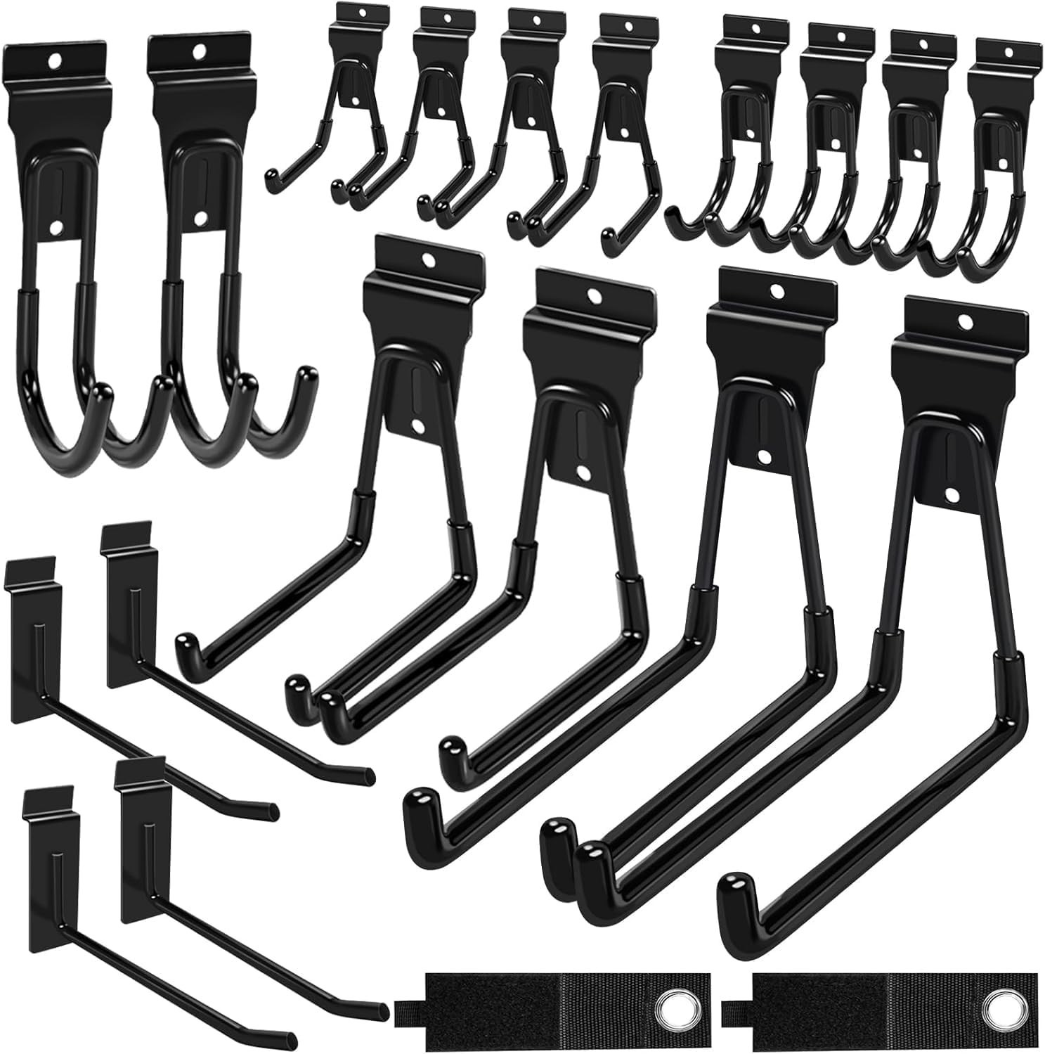 Slatwall Hooks Black 20 Pack Garage Wall Organizer Heavy Duty Durable Accesso…