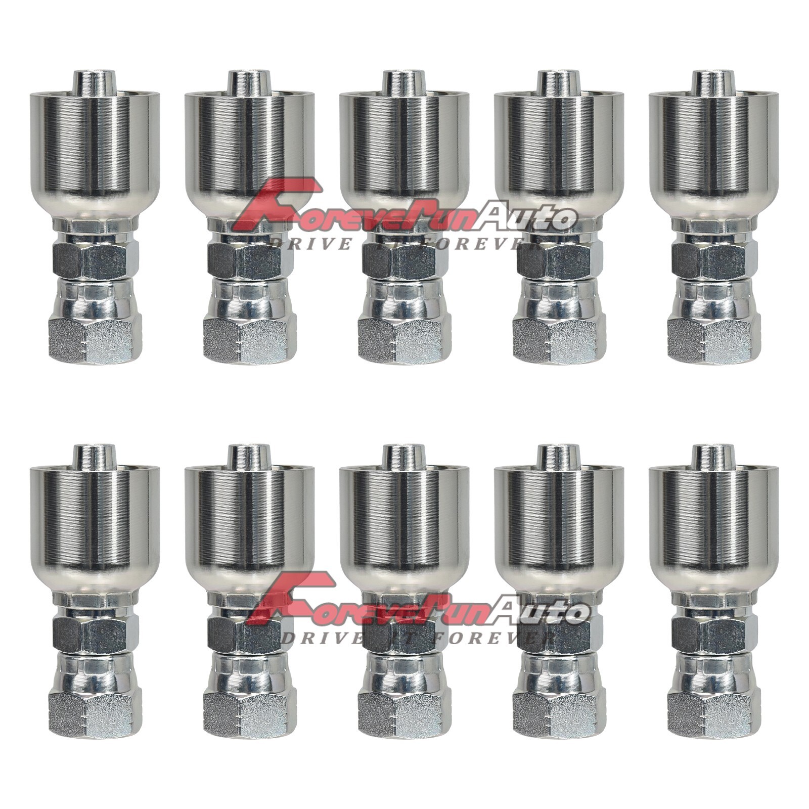 10 PK FJX-06-06 3/8″ Hydraulic Hose x 3/8″ JIC Female Swivel Fitting 10643-6-6
