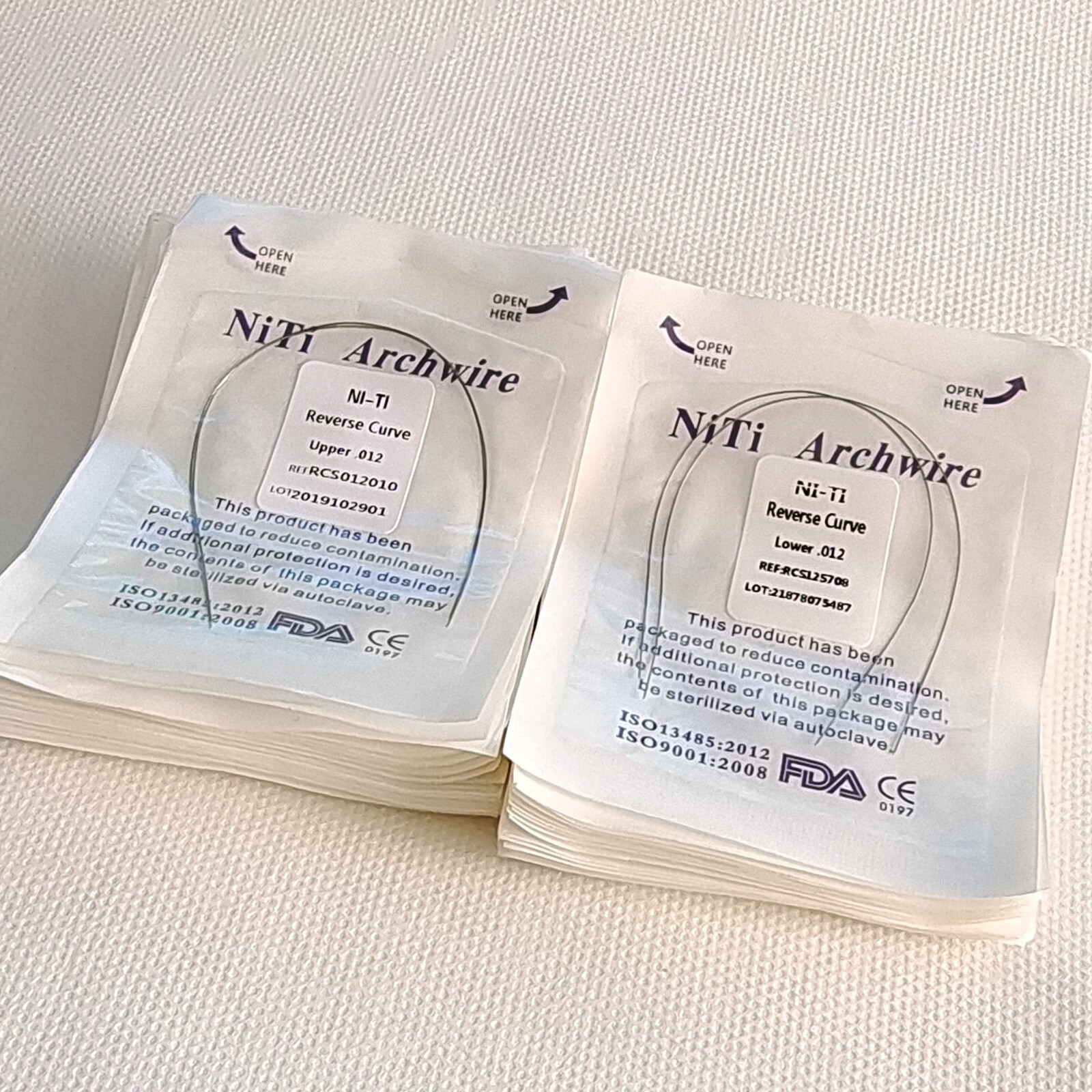 10packs Dental Arcos de Ortodoncia NITI Alambre de Arco de Curva Inversa