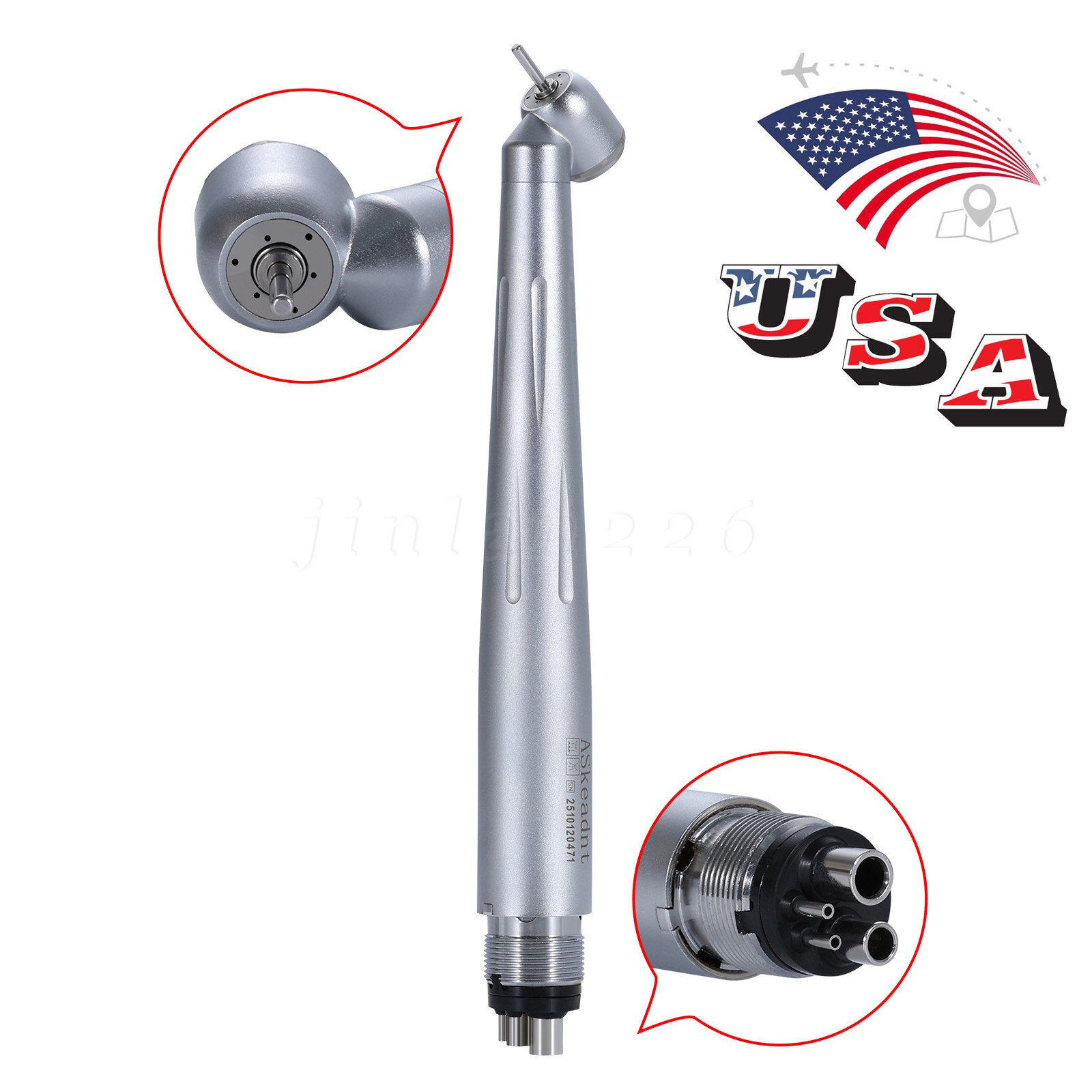 Dental Implant Motor System Brushless 20:1 Surgical Handpiece Contra Angle UPS