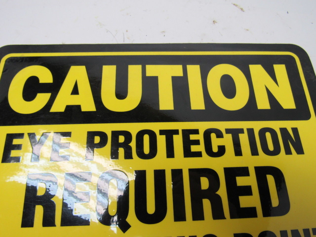 Emed Co. 40429 Caution Eye Protection Required Beyond Point 10″ x 14″ OSHA Sign