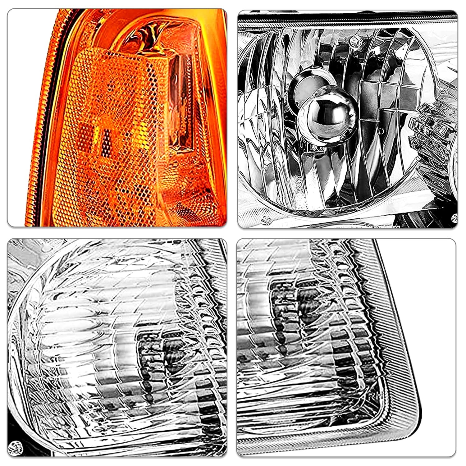 Headlight Assembly for 2001-2011 Ranger w Corner Light 4pcs