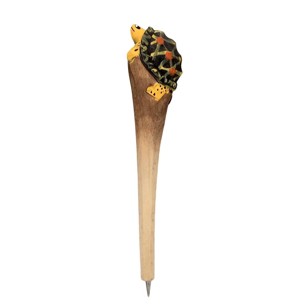 7″ Wooden Animal Handy Carving Turtle Ballpoint Pen 1PC