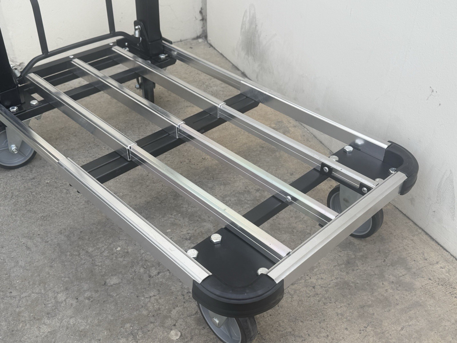 EXTENDABLE COLLAPSIBLE ALUMINUM PLATFORM HAND CART TRUCK DOLLY STURDY 220LBS