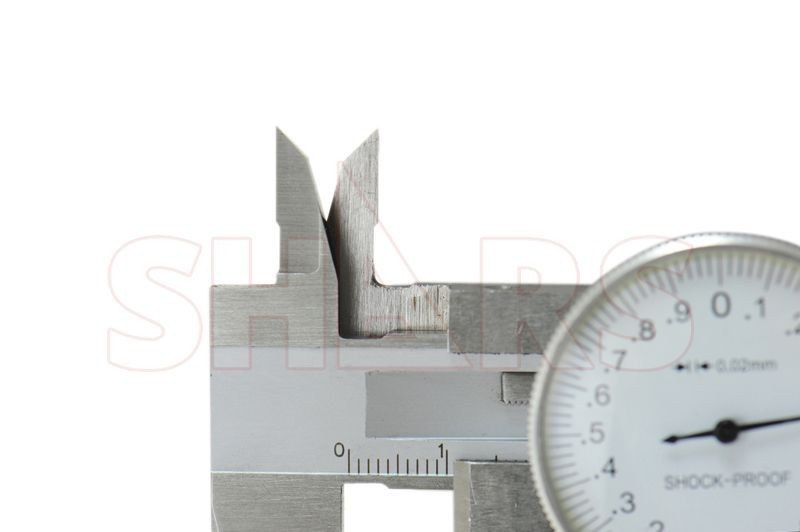 SHOCK PROOF 150/.02MM METRIC DIAL CALIPER STAINLESS 4 WAY + INSPECTION REPORT P}