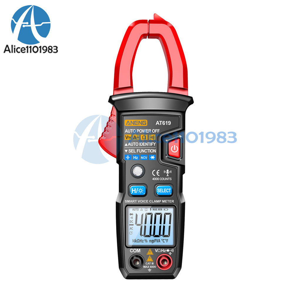 ANENG AT619 Digital Voice Broadcast Multimeter Professional AC DC Clamp Meter