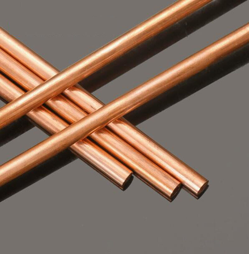 12mm – 100mm Dia T2 Purple Copper Round Rod Bar Electrode Rod Length 100-400mm