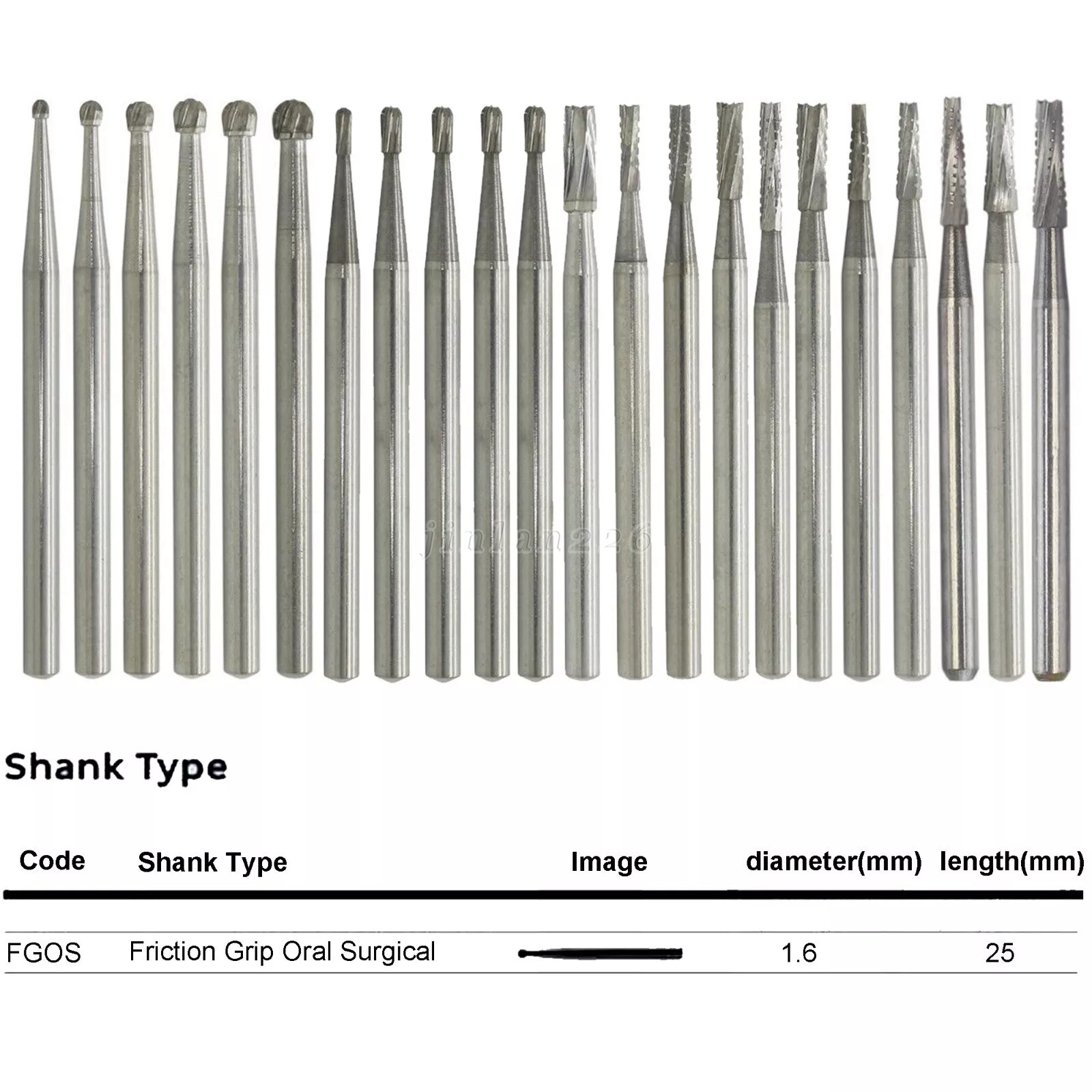 1-10 Dental Surgical Burs 25mm SL Round 4 6 2 557 701 702 Carbide Bur High Speed
