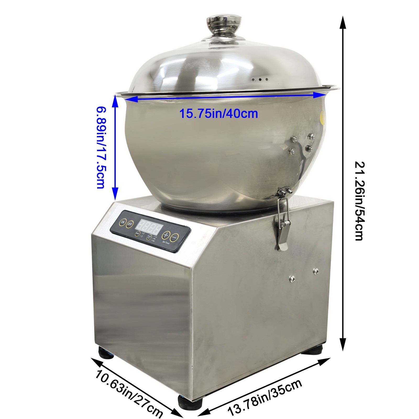 8KG 110V Electric Dough Mixer Bread Kneading Machine Auto Flour Mixer w/Heating