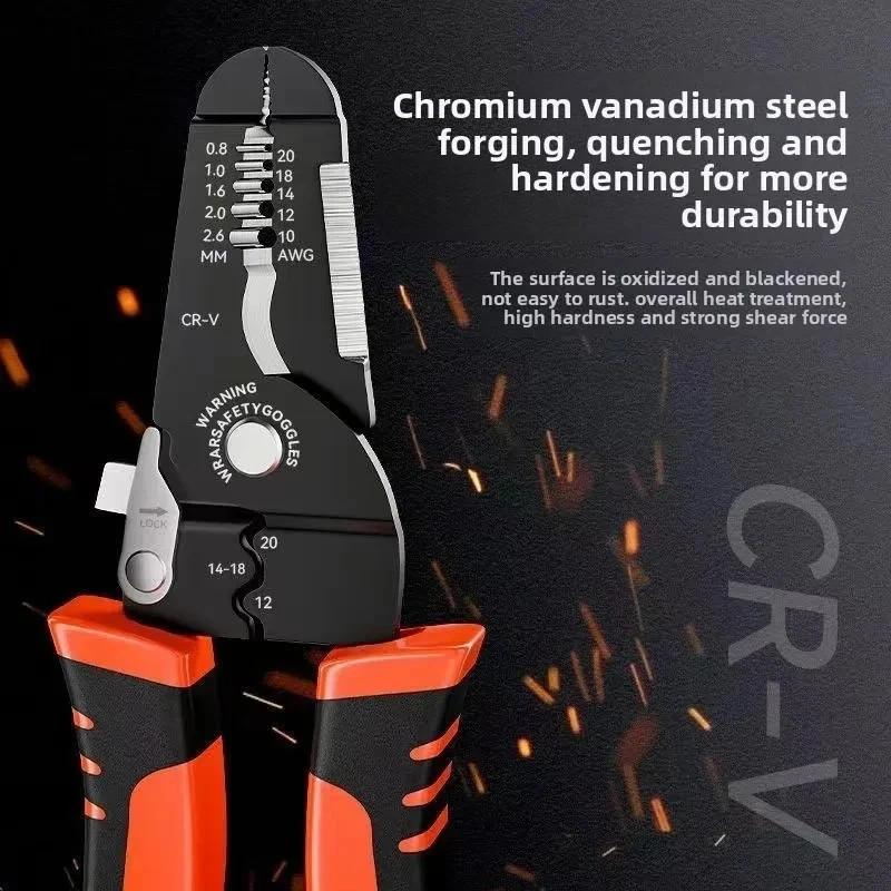 5-in-1 Wire Stripper & Crimping Pliers | Heavy Duty 10-20 AWG Electrical Cutter