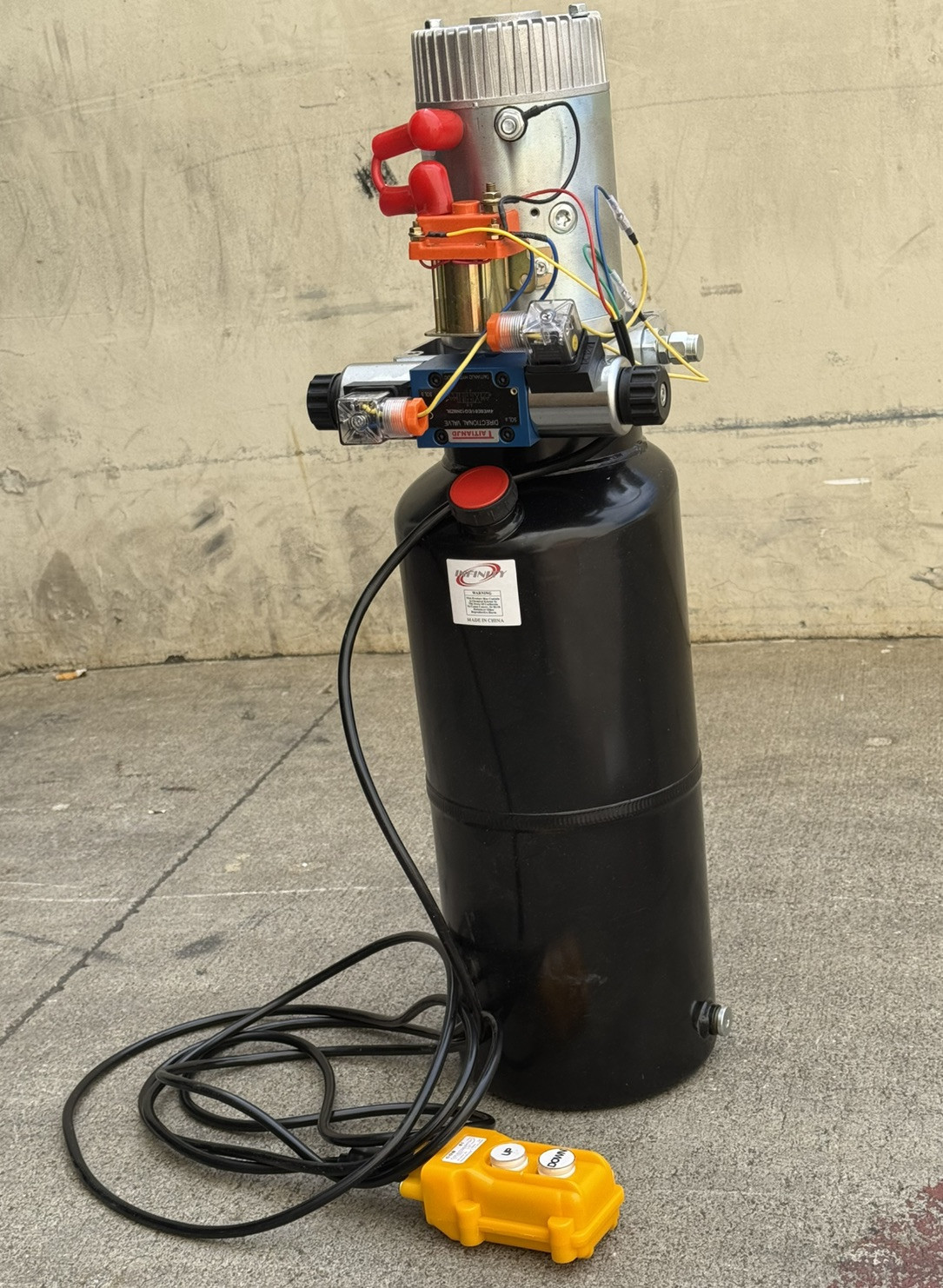 12v Double Acting Hydraulic Pump Dump Trailer Power Unit 2HP 10L Metal Reservoir