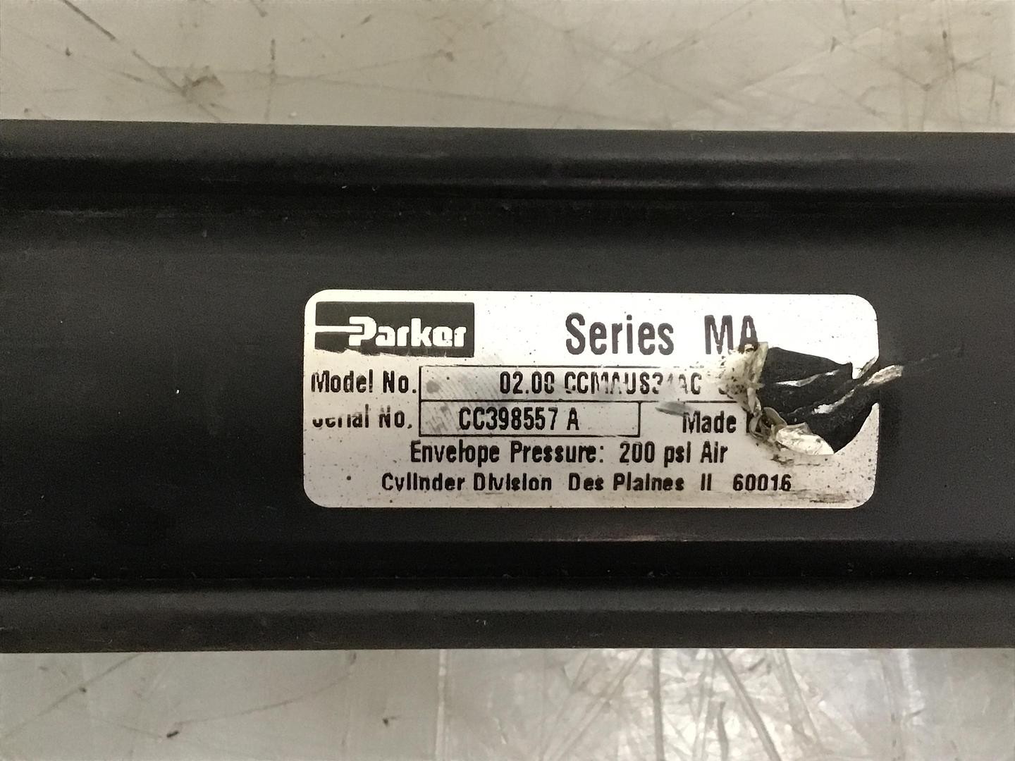 PARKER 02.00 CCMAUS34AC 38.500 Pneumatic Cylinder USED #144488