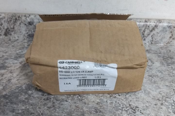 Campbell 6423000 1/8 to 5/8 In Jaw Open 1,000 Lb Working Load Limit Plate Clamp