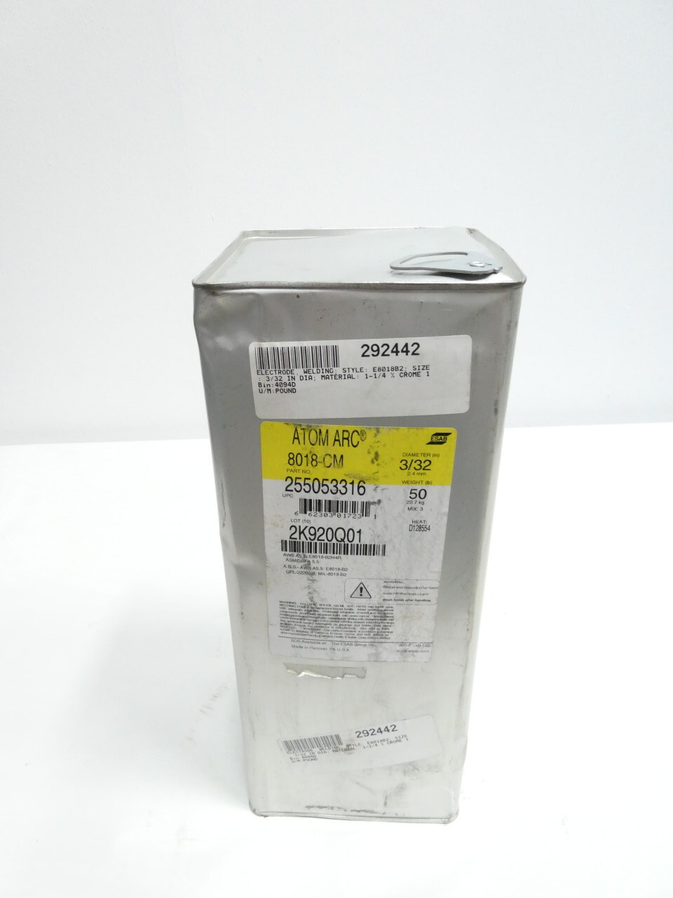 Esab 255053316 Atom Arc 8018-cm Electrode 3/32in 14in 50lb