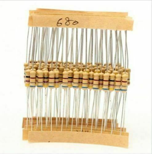1000Pcs 1/2W 100 Values 1Ω – 10MΩ Assorted Carbon Film Resistors Assortment Kit